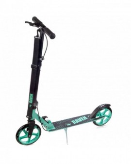 Kick Scooter with handbrake Raven Straight Black/Mint 200mm