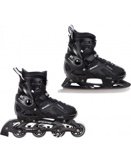 2-in-1 Inline Skates Raven Pulse Black+Blades