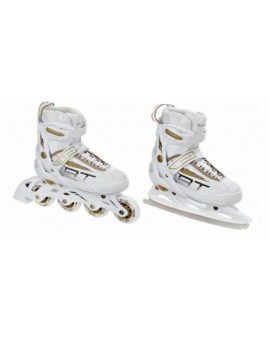 3-in1 Skates/Inline Skates Raven Profession White/Gold+Blades