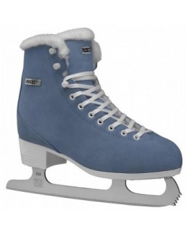 Roces Suede Eco-Fur Figure Skates (Suede Blue|39)