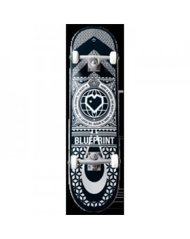 Blueprint Home Heart Complete Skateboard (8"|Navy/White)