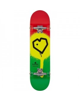 Blueprint Spray Heart V2 Complete Skateboard (8"|Rasta)