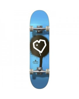 Blueprint Spray Heart V2 Complete Skateboard (8"|Blue/Black/White)