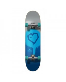 Blueprint Spray Heart V2 Complete Skateboard (7.75"|Silver)