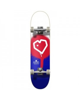 Blueprint Spray Heart V2 Complete Skateboard (7.75"|Red/Blue)