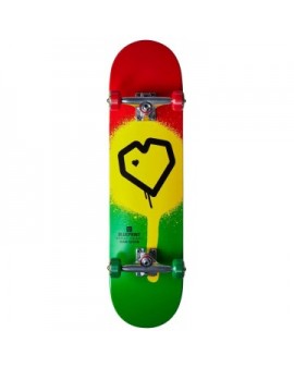 Blueprint Spray Heart V2 Complete Skateboard (8"|Rasta 2)