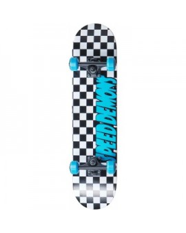 Speed Demons Checkers Complete Skateboard (7.75"|Black/Blue)