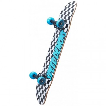 Speed Demons Checkers Complete Skateboard (8"|Black/Blue)