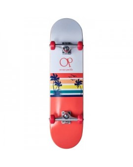 Ocean Pacific Sunset Complete Skateboard (8"|White/Red)