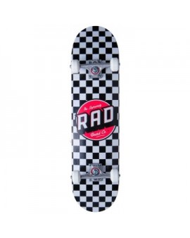 RAD Checkers Complete Skateboard (8"|Black)