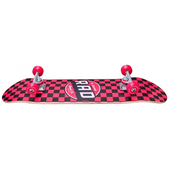 RAD Checkers Complete Skateboard (7.75"|Red)