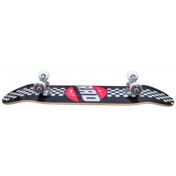 RAD Checker Stripe Complete Skateboard (7.25"|Black)