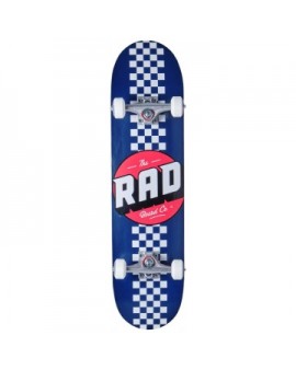 RAD Checker Stripe Complete Skateboard (7.75"|Navy)