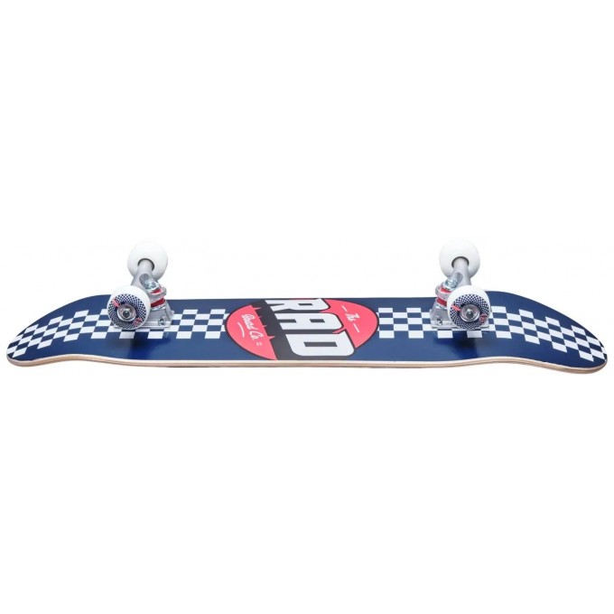 RAD Checker Stripe Complete Skateboard (7.75"|Navy)