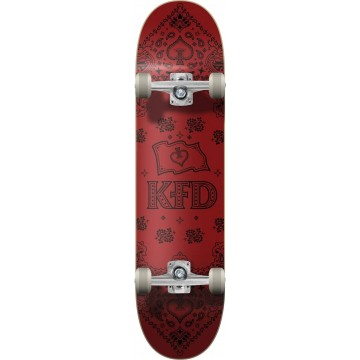 KFD Bandana Complete Skateboard (7.75"|Crimson)