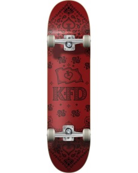 KFD Bandana Complete Skateboard (7.75"|Crimson)