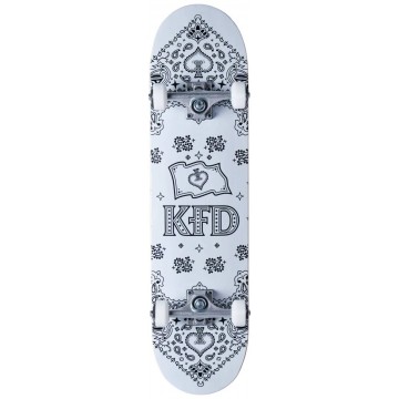 KFD Bandana Complete Skateboard (8"|White)