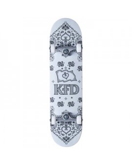 KFD Bandana Complete Skateboard (8"|White)