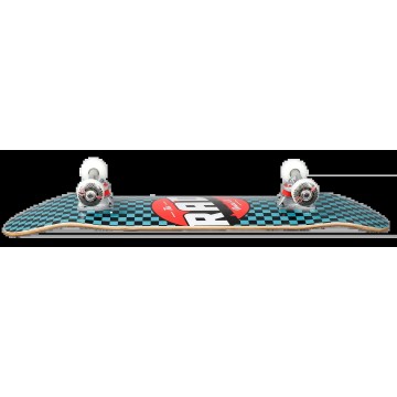 RAD Checkers Progressive Complete Skateboard (7.75"|Black/Teal)