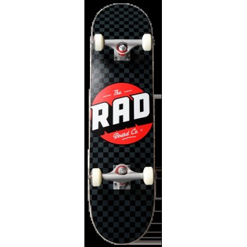 RAD Checkers Progressive Complete Skateboard (7.5"|Black/Grey)