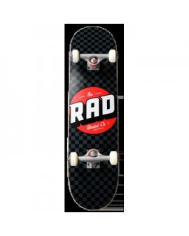 RAD Checkers Progressive Complete Skateboard (7.5"|Black/Grey)