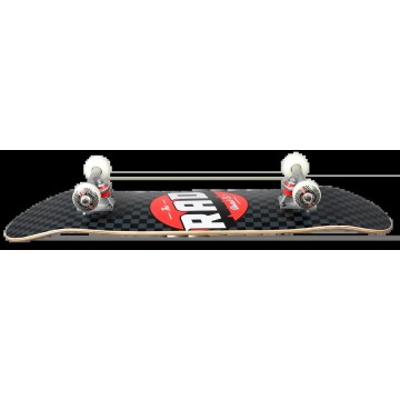 RAD Checkers Progressive Complete Skateboard (8"|Black/Grey)