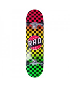 RAD Checkers Progressive Complete Skateboard (7.5"|Rasta)