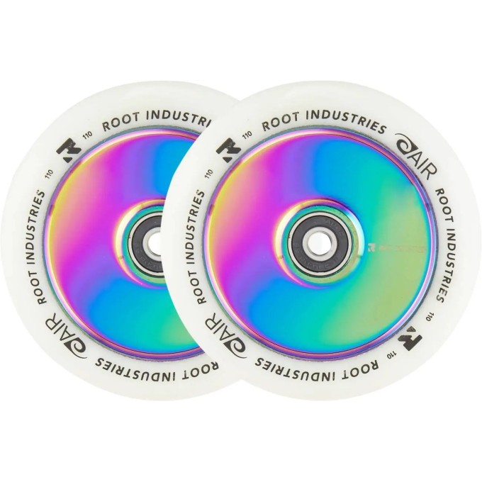 Root Air White Pro Scooter Wheels 2-pack (110mm|Neochrome)