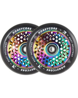 Root Honeycore Black 110mm 2-pack Pro Scooter Wheels (110mm|Neochrome)