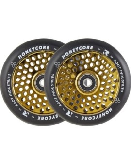 Root Honeycore Black 110mm 2-pack Pro Scooter Wheels (110mm|Gold)