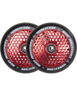 Root Honeycore Black 120mm 2-pack Pro Scooter Wheels (120mm|Red)