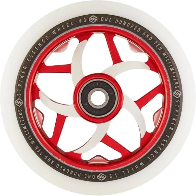 Striker Essence V3 White Pro Scooter Wheel (110mm|Red)