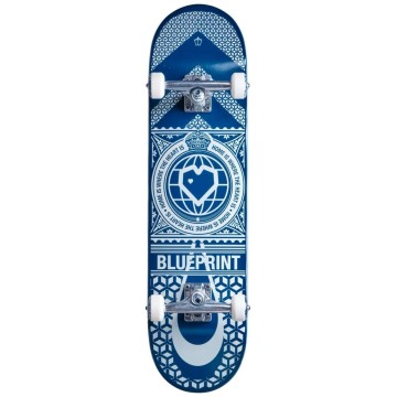 Blueprint Home Heart Complete Skateboard (8"|Blue/White)