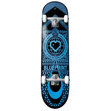 Blueprint Home Heart Complete Skateboard (7.75"|Blue/Black)