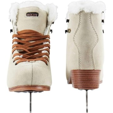 Roces Suede Eco-Fur Figure Skates (Suede Brown|36)