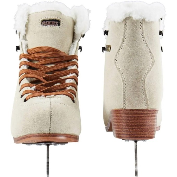Roces Suede Eco-Fur Figure Skates (Suede Brown)  – In Stock