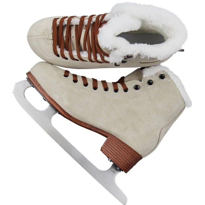 Roces Suede Eco-Fur Figure Skates (Suede Brown)  – In Stock