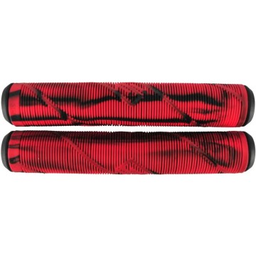 Striker Thick Logo Pro Scooter Grips (Black/Red)