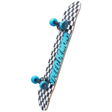 Speed Demons Checkers Complete Skateboard (7.75"|Black/Blue)