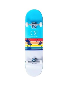 Ocean Pacific Sunset Complete Skateboard (8.25"|White/Blue)