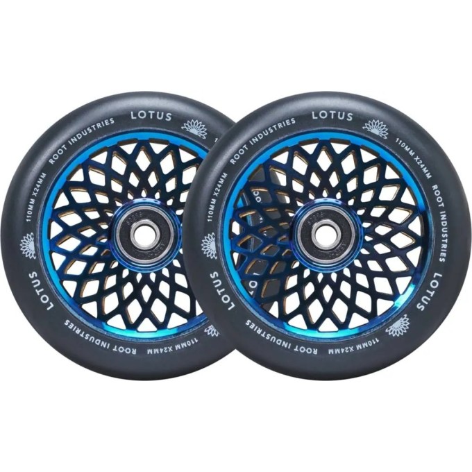 Root Lotus Pro Scooter Wheels 2-Pack (110mm|Blu-ray/Black)