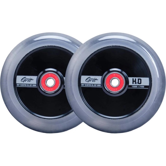 Grit H2O Pro Scooter Wheels 2-Pack (110mm|Clear/Black)