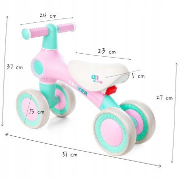 4 Wheel Balance Bike Croxer Alito Black/Blue