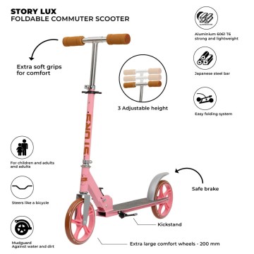 Foldable Urban Scooter Story Lux Commuter-different colors in stock!