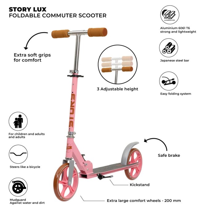 Foldable Urban Scooter Story Lux Commuter-different colors in stock!