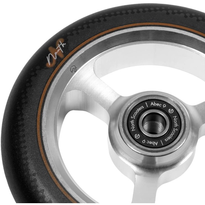 North Index G5 Pro Scooter Wheels 2-Pack (115mm|Silver/Black)