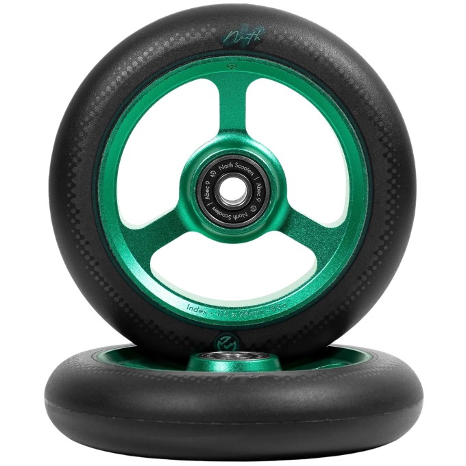 North Index G5 Pro Scooter Wheels 2-Pack (115mm|Emerald/Black)