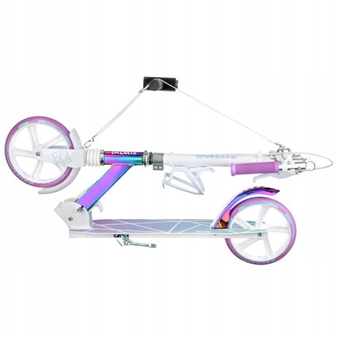 Kick Scooter Raven Estelle PRO Black 200mm with handbrake, bell, bottle holder and front suspension