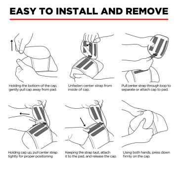187 Killer Pads Lock-In Recaps Replacement Knee Caps (Black)