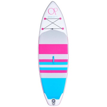 Ocean Pacific Sunset All Round 9'6 Inflatable Paddle Board (White/Grey/Pink)